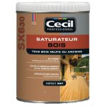 Saturateur pour bois ext�rieur 1 l ? finition satin�e ? protection contre uv et grisaillement ? consommation ...