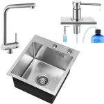 Cecipa - evier cuisine 1 bac Évier inox 1 cuve avec siphon et trop - plein Évier de cuisine inox 40×45×22cm ... Cecipa - evier cuisine 1 bac Évier inox 1 cuve avec siphon et trop - plein Évier de cuisine inox 40×45×22cm ...