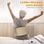 Ceinture lombaire chauffante beige ceinture thermique electrique contre le mal de dos & sciatique 3 niveaux ...