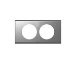 Legrand - cliane plaque mtal double inox bross e57 - 069108