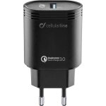 Cellularline usb charger 18w - huawei, xiaomi, wiko, asus and other smartphone chargeur adaptatif 18w ...