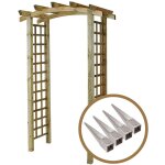 Cmonjardin - arche de jardin jasmin en arc + 4 supports poteaux  enfoncer