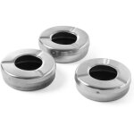 Cendrier avec couvercle, acier inoxydable, diam�tre. 90 mm, lot de 3 pi�ces. hendi 440490