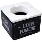 Cendrier marocain en c�ramique - noir et blanc