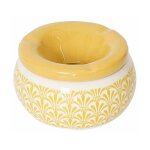 Cendrier marocain d�co 'royal' 8cm blanc & or