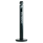 Rubbermaid - cendrier sur pied mobile smokers'pole, capacit 1000 mgots, coloris noir
