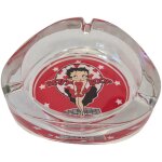 Sud trading - cendrier en verre rouge betty boop