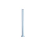 Centrale brico ? lot de 4 pieds de table cylindrique fixes en m�tal �poxy blanc ? hauteur 71 cm ? charge ...