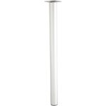 Lot de 4 pieds de table cylindrique fixes m�tal �poxy gris, 71 cm - centrale brico