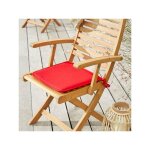 Galette d'assise de chaise / fauteuil feria, rouge l. 38 x h. 3 cm - centrale brico