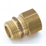 Manchon biconique laiton m 15 x 21 pour tube en cuivre - quick plomberie