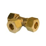 Raccord t� �gal biconique laiton d. 14 pour tube en cuivre - quick plomberie