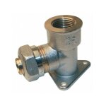 Quick plomberie - raccord coud� applique � compression laiton f 15 x 21 pour tube en multicouche