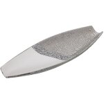 Fijalo - centre de table en céramique blanc / argent / brillant 45x16x6 cm Fijalo - centre de table en céramique blanc / argent / brillant 45x16x6 cm