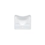 Ceramica globo - lavabo ergonomique suspendu 67x56 en c�ramique blanc brillant