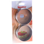 Cercles � p�tisserie metaltex 8, 5 x 3, 2 cm 2 pi�ces en acier inoxydable