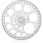 Cercle pochoir, normographe rond, gabarit multifonctionnel - r�gle de mesure en plastique, outil de dessin ...