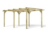 Carport autoportant en bois trait 1 voiture paco
