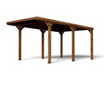 Carport 1 voiture en bois trait 14, 8 m - victor
