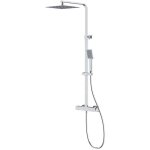Cersanit - city - set de douche avec thermostat, 25x25 cm, chrome s951 - 341