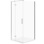Cersanit - jota - cabine de douche 90x90 cm, gauche, chrome / verre clair s160 - 001