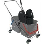 Certeo - chariot de nettoyage sprintus seau 2 x 27 l, presse - 301114 Certeo - chariot de nettoyage sprintus seau 2 x 27 l, presse - 301114