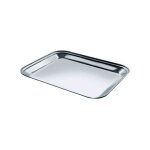 Plateau en acier 18 / c rectangulaire 45x36 cm salvi