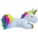 Peluche licorne blanche et or 15 cm