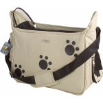Sac bandouli�re doogy � motif pattes beige