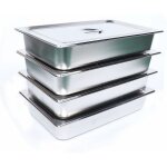Chafing dish lot de 4 récipients conservation au chaud en acier inoxydable pour restauration, buffet ... Chafing dish lot de 4 récipients conservation au chaud en acier inoxydable pour restauration, buffet ...