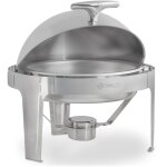 Chafing dish en acier inoxydable, 6 litres, rond, chauffe - plats, r�cipient chauffant, r�cipient de ...