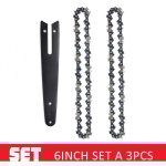 Chaine de tronconneuse 2pcs chaine carbure pour tronconneuse (6 pouces + bar)