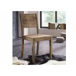 Massivmoebel24 - chaise 45x45 palissandre huil gris taupe nature grey 705