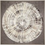 Support mural 5p. m�tal / rotin noir