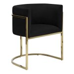 Pascal morabito - chaise avec accoudoirs - velours et acier inoxydable - noir et doré - peria de Pascal morabito - chaise avec accoudoirs - velours et acier inoxydable - noir et doré - peria de