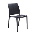 Bica - chaise de plein air en polypropyl�ne startable avec pieds de lyrs sans glissement black - black ...