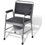 Chaise d'aisance acier noir vidaxl Chaise d'aisance acier noir vidaxl