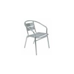Lifeingarden - chaise en aluminium 54x59x74 cm avec accoudoirs et dossier double bande pour bar de jardin ... Lifeingarden - chaise en aluminium 54x59x74 cm avec accoudoirs et dossier double bande pour bar de jardin ...