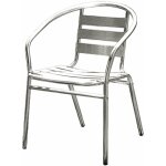 Chaise en aluminium empil� bar en plein air et pubs avec des armes arau