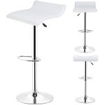 Chaises de bar, lot de 2, tabourets hauts, hauteur r�glable, rev�tement en pu, rotatif sur 360�, avec ...