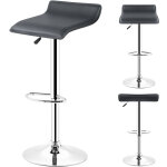 Chaises de bar, lot de 2, tabourets hauts, hauteur r�glable, rev�tement en pu, rotatif sur 360�, avec ...