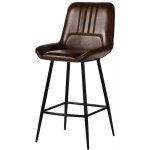 Massivmoebel24 - chaise de bar 52x57 cuir iron label 116