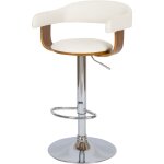 Rendez - vous déco - chaise de bar réglable et pivotante 62 / 84 cm en cuir synthétique blanc - harold ... Rendez - vous déco - chaise de bar réglable et pivotante 62 / 84 cm en cuir synthétique blanc - harold ...