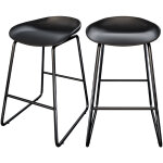 Lot de 2 chaises pour îlot central h65, 5 cm noires - yoshi Lot de 2 chaises pour îlot central h65, 5 cm noires - yoshi