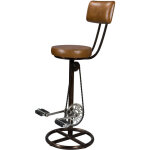 Rendez - vous déco - chaise de bar 76 cm en cuir avec dossier - phoenix Rendez - vous déco - chaise de bar 76 cm en cuir avec dossier - phoenix