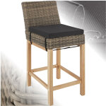 Tectake - chaise de bar en rotin latina - Tectake - chaise de bar en rotin latina -