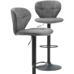 Made in meubles - chaise de bar vintage noire pied central réglable isis (lot de 2) Made in meubles - chaise de bar vintage noire pied central réglable isis (lot de 2)