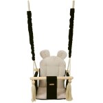 Chaise  bascule bb - balanoire bb - avec oreilles - max 20 kg - noir & crme