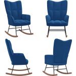 Vidaxl - chaise à bascule bleu velours - chaise à bascule - fauteuil relaxant - chaise lounge - mobilier ... Vidaxl - chaise à bascule bleu velours - chaise à bascule - fauteuil relaxant - chaise lounge - mobilier ...