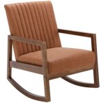 Wahson office chairs - chaise  bascule cuir pu fauteuil  bascule avec pieds en bois massif chaise berante ...